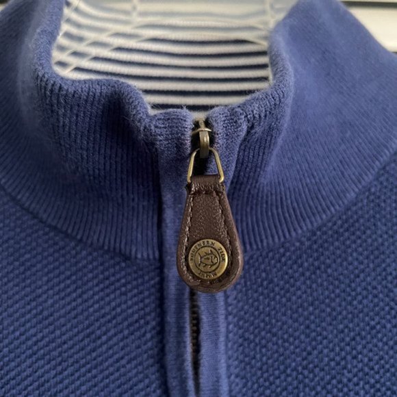 Southern Tide Club quarter zip pullover navy & white men’s medium - Picture 3 of 8